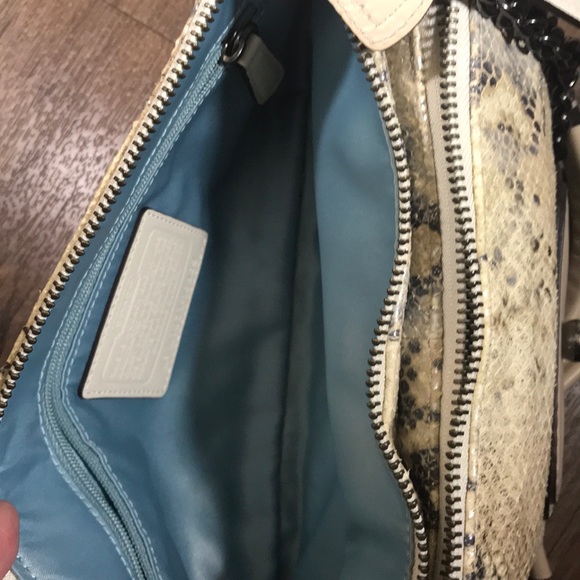 NWT COACH | Embossed Leather Python Shoulder Bag - Picture 7 of 8